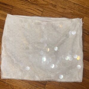 White Sequin Skirt